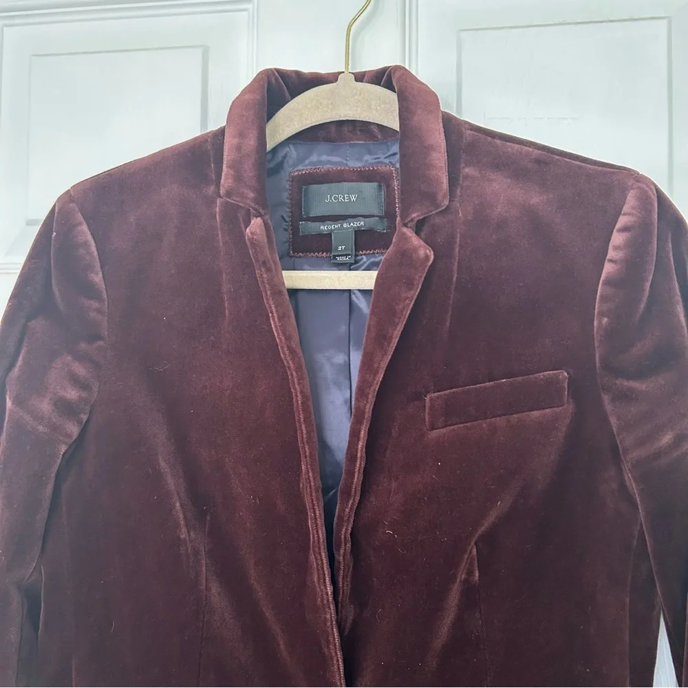 J Crew Regent Blazer Velvet Tall